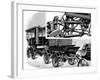 Renard's Automobile Train, Showing Coupling and a Train of Wagons, 1904-null-Framed Giclee Print