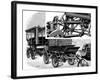 Renard's Automobile Train, Showing Coupling and a Train of Wagons, 1904-null-Framed Giclee Print