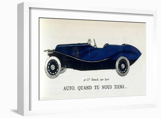 Renault 40Cv Sport-null-Framed Art Print