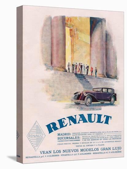 Renault, Magazine Advertisement, USA, 1930-null-Stretched Canvas