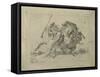 Rencontre de cavaliers maures-Eugene Delacroix-Framed Stretched Canvas