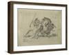 Rencontre de cavaliers maures-Eugene Delacroix-Framed Giclee Print