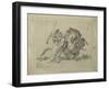 Rencontre de cavaliers maures-Eugene Delacroix-Framed Giclee Print