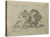 Rencontre de cavaliers maures-Eugene Delacroix-Stretched Canvas