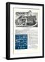 Rendering and Floor Plan of Craftsman House-null-Framed Art Print