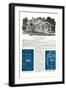 Rendering and Floor Plan of Craftsman House-null-Framed Art Print