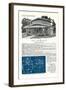 Rendering and Floor Plan of Craftsman House-null-Framed Art Print