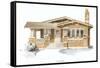 Rendering of Craftsman House-null-Framed Stretched Canvas