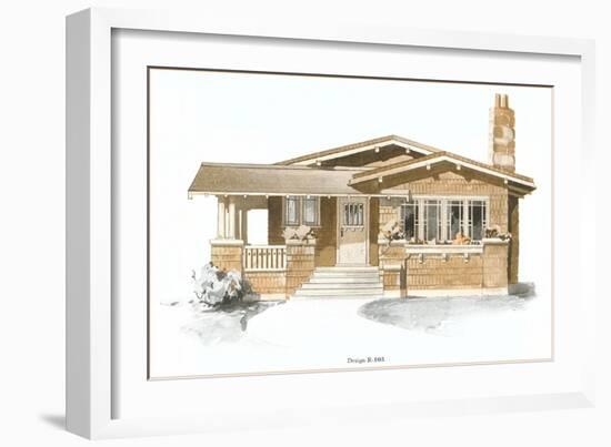 Rendering of Craftsman House-null-Framed Art Print