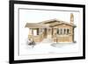 Rendering of Craftsman House-null-Framed Art Print