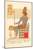 Rendering of Frieze from Theban King Tomb, Egypt-null-Mounted Art Print