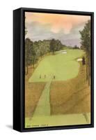 Rendering of Golf Course, 385 Yards, Par 4-null-Framed Stretched Canvas