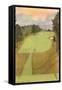 Rendering of Golf Course, 385 Yards, Par 4-null-Framed Stretched Canvas