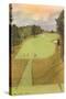 Rendering of Golf Course, 385 Yards, Par 4-null-Stretched Canvas