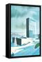 Rendering of Un Buildings-null-Framed Stretched Canvas