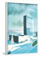 Rendering of Un Buildings-null-Framed Art Print