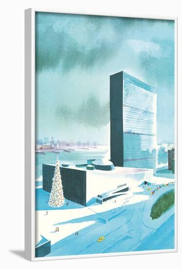 Rendering of Un Buildings-null-Framed Art Print