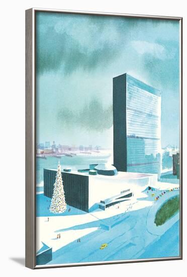 Rendering of Un Buildings-null-Framed Art Print