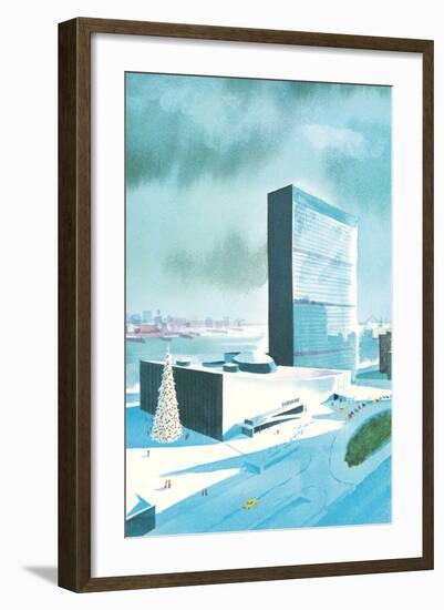 Rendering of Un Buildings-null-Framed Art Print