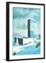 Rendering of Un Buildings-null-Framed Art Print