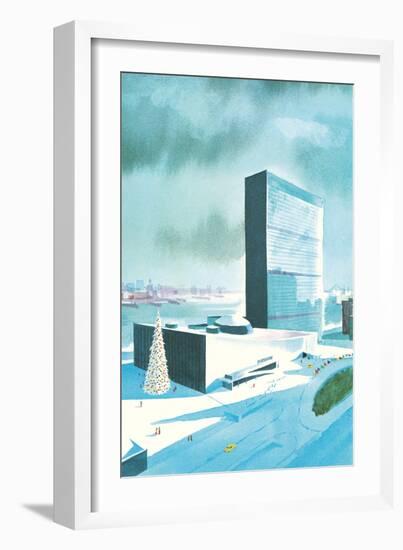 Rendering of Un Buildings-null-Framed Art Print