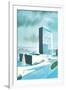 Rendering of Un Buildings-null-Framed Art Print