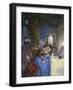 “ Rendez-Vous ” A Couple Lazing during a Summer Party, under the Eyes of Masks Characters Painting-Konstantin Andreevic Somov-Framed Giclee Print