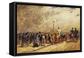 Rendez-Vous in the Bois De Boulogne-Auguste de Molin-Framed Stretched Canvas