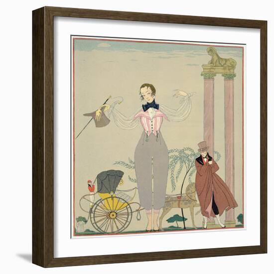 Rendez-Vous (W/C on Paper)-Georges Barbier-Framed Giclee Print