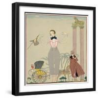 Rendez-Vous (W/C on Paper)-Georges Barbier-Framed Giclee Print