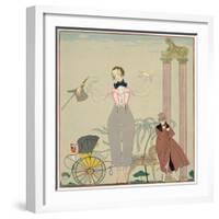 Rendez-Vous (W/C on Paper)-Georges Barbier-Framed Giclee Print