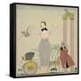 Rendez-Vous (W/C on Paper)-Georges Barbier-Framed Stretched Canvas