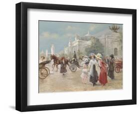 Rendezvous near the Grand Palais, Paris-Carlos Alonso Perez-Framed Giclee Print