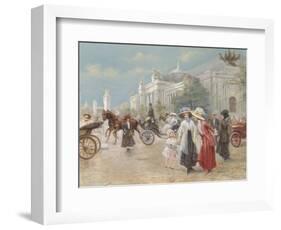 Rendezvous near the Grand Palais, Paris-Carlos Alonso Perez-Framed Giclee Print