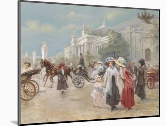 Rendezvous near the Grand Palais, Paris-Carlos Alonso Perez-Mounted Giclee Print