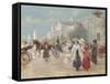 Rendezvous near the Grand Palais, Paris-Carlos Alonso Perez-Framed Stretched Canvas