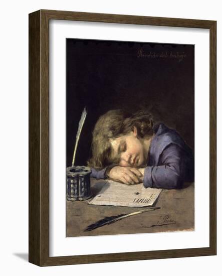 Rendido Del Trabajo, 1876-1900-Jose Perez Siguimboscun-Framed Giclee Print