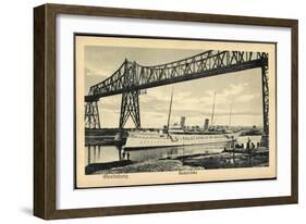 Rendsburg, Hochbrücke, Dampfer Hohenzollern-null-Framed Giclee Print