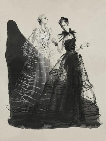 Vogue - April 1936 - Black and White Dresses by Vionnet