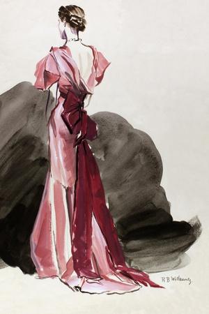 Vogue - October 1934 - Red Vionnet Evening Gown
