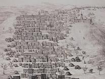 View of Part of the Town of Timbuktu from a Hill, Illustration from 'Journal D'un Voyage a Tombouct-Rene Caillie-Framed Stretched Canvas