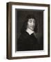 Rene Descartes (1596-1650) from 'The Gallery of Portraits', Published 1833-null-Framed Giclee Print