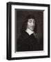 Rene Descartes (1596-1650) from 'The Gallery of Portraits', Published 1833-null-Framed Giclee Print