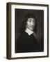 Rene Descartes (1596-1650) from 'The Gallery of Portraits', Published 1833-null-Framed Giclee Print