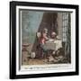 Rene Descartes (1596-1650) Writing His World System-Desfontaines-Framed Giclee Print