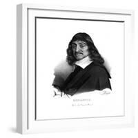 Rene Descartes, (c1820s)-Maurin-Framed Giclee Print