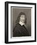 Rene Descartes French Mathematician and Philosopher-William Holl the Younger-Framed Art Print