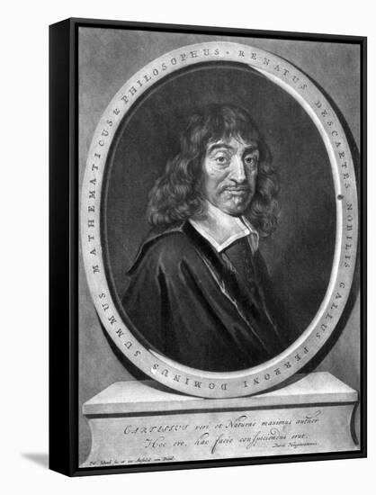 Rene Descartes, French Mathematician and Philosopher-Peter Schenk-Framed Stretched Canvas