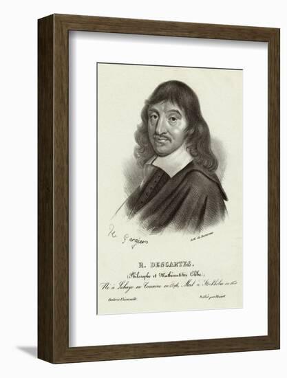 Rene Descartes, French Mathematician-null-Framed Photographic Print