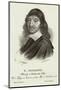 Rene Descartes, French Mathematician-null-Mounted Photographic Print